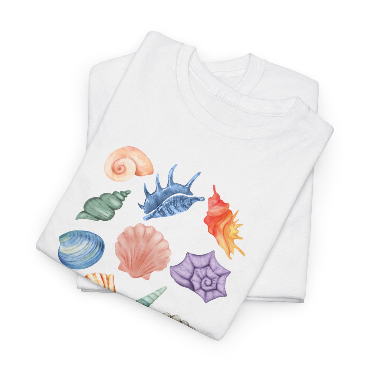 Plain Cotton Tee - Havet, Skjell