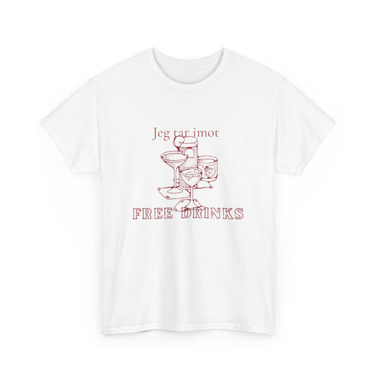 Cotton Tee - Jeg tar imot Free Drinks