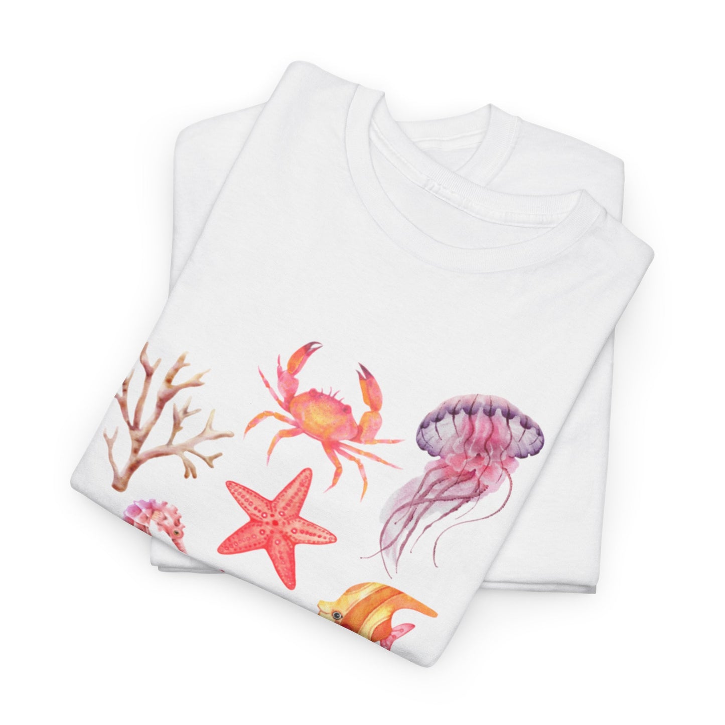 Plain Cotton Tee - Havet, rosa