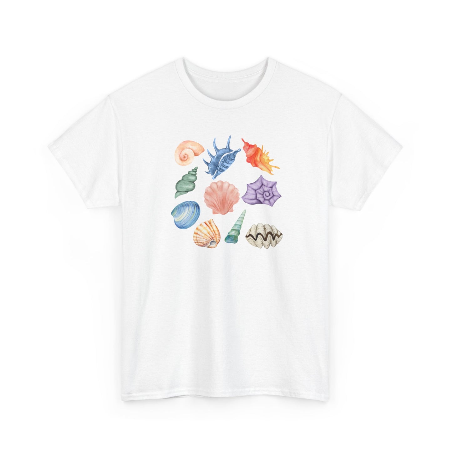 Plain Cotton Tee - Havet, Skjell