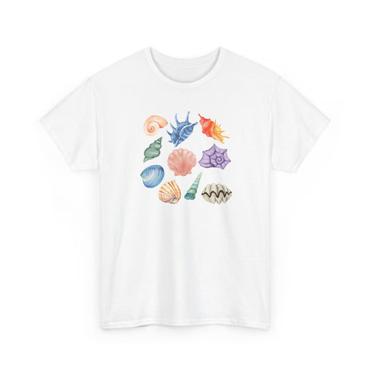 Plain Cotton Tee - Havet, Skjell