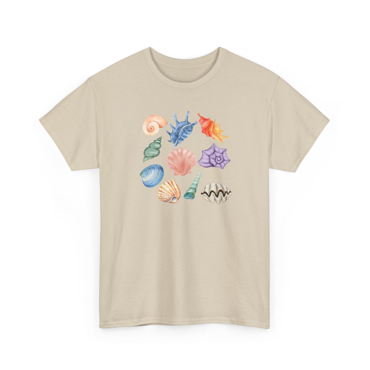 Plain Cotton Tee - Havet, Skjell